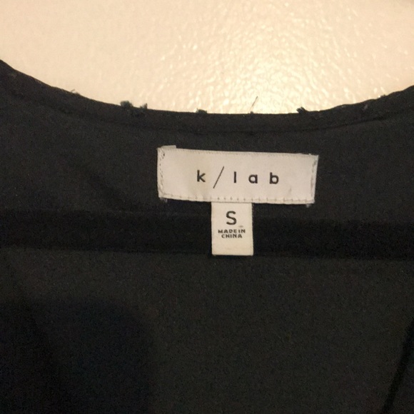 Black V Neck Blouse, size S - Picture 10 of 11